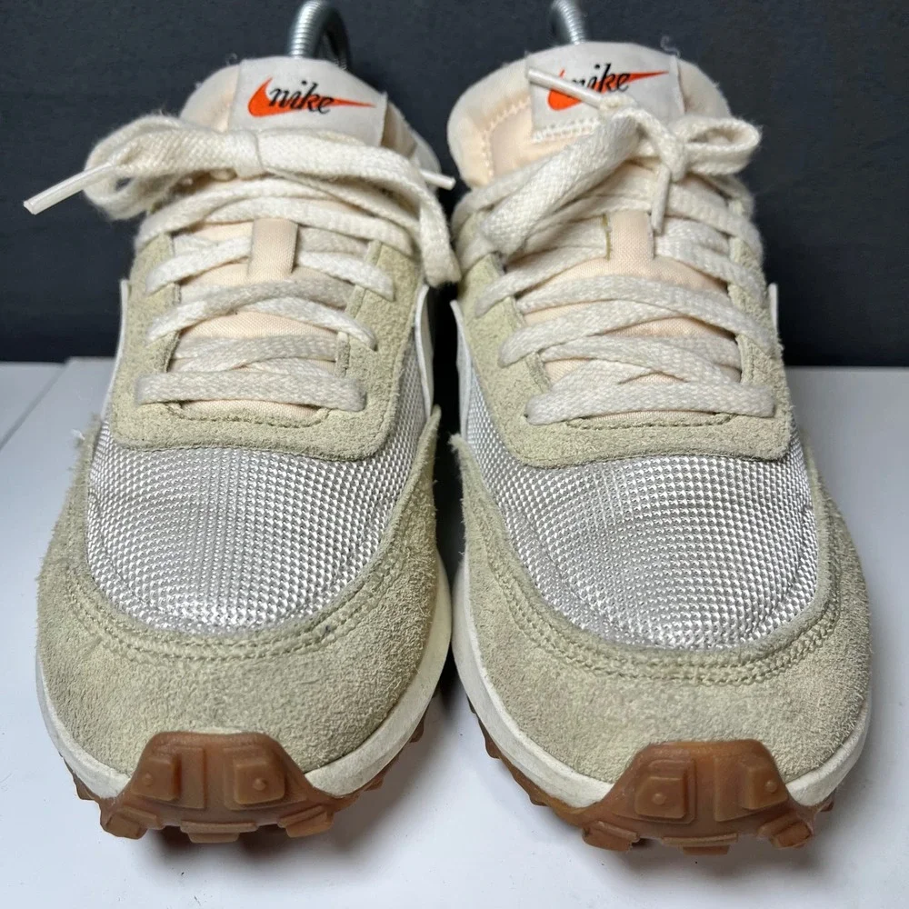 Nike Waffle Debut Pale Ivory Moss Green Sneakers DX2931-001 Womens 6.5